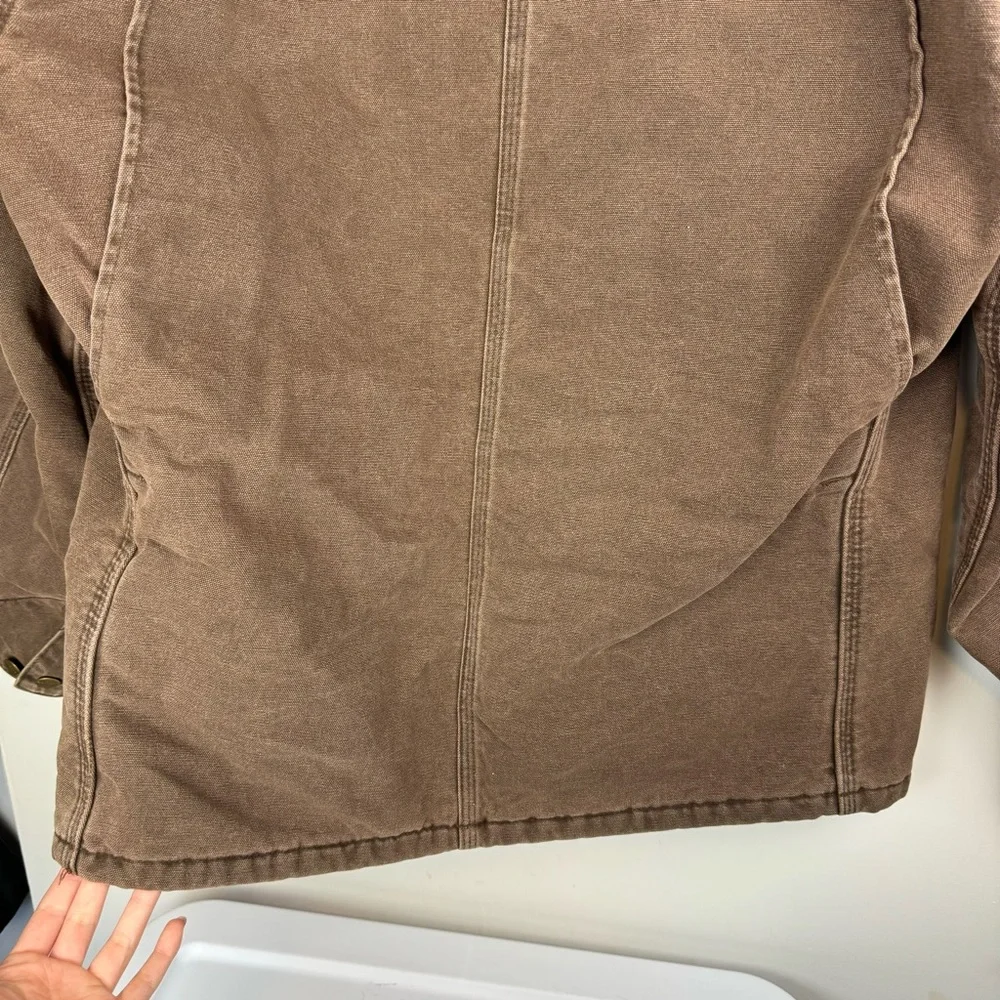 Vintage Carhartt Blanket Lined Chore Barn Jacket C02CHT Coat Brown Sz Large - Picture 16 of 16